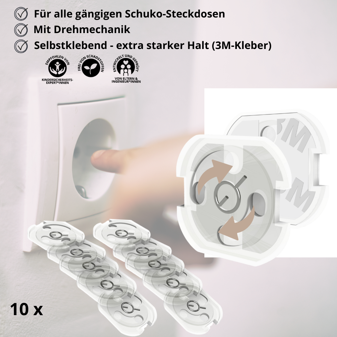 Steckdosensicherung - Transparent - 10 Stück