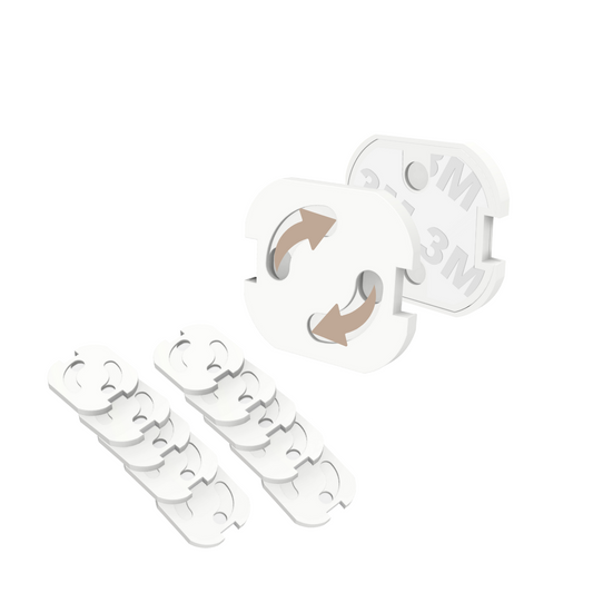 Steckdosensicherung selbstklebend - Weiß - 10 Stück