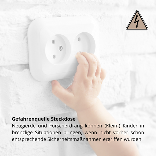 Steckdosensicherung selbstklebend - Weiß - 10 Stück