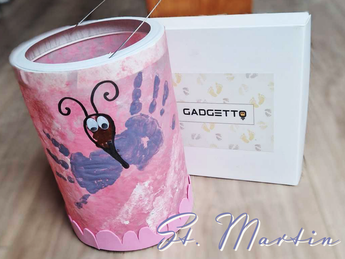 St. Martin - Laterne mit Handabdrücken