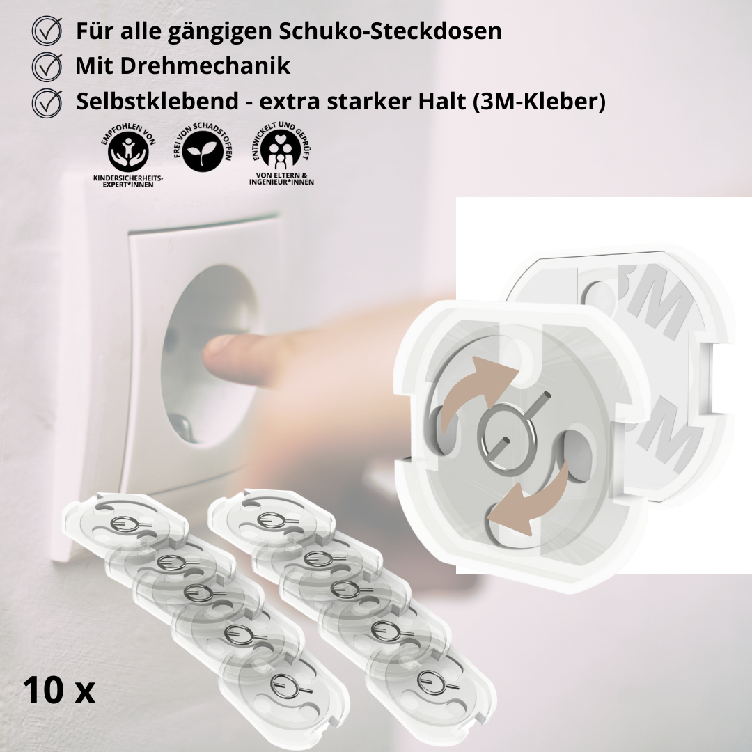 Steckdosensicherung - Transparent - 10 Stück – GADGETTO Products